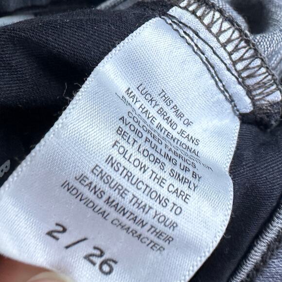 Lucky Brand Gray High Rise Skinny Bridgette Distressed Fray Hem Denim Jeans 2/26 - Picture 15 of 16